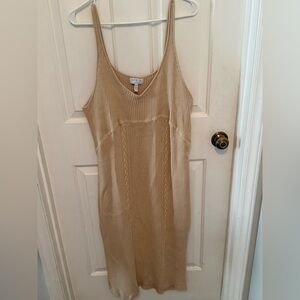 Sofía Vergara Cream Cable Knit Sweater Tank Bodycon Dress XXXL Plus